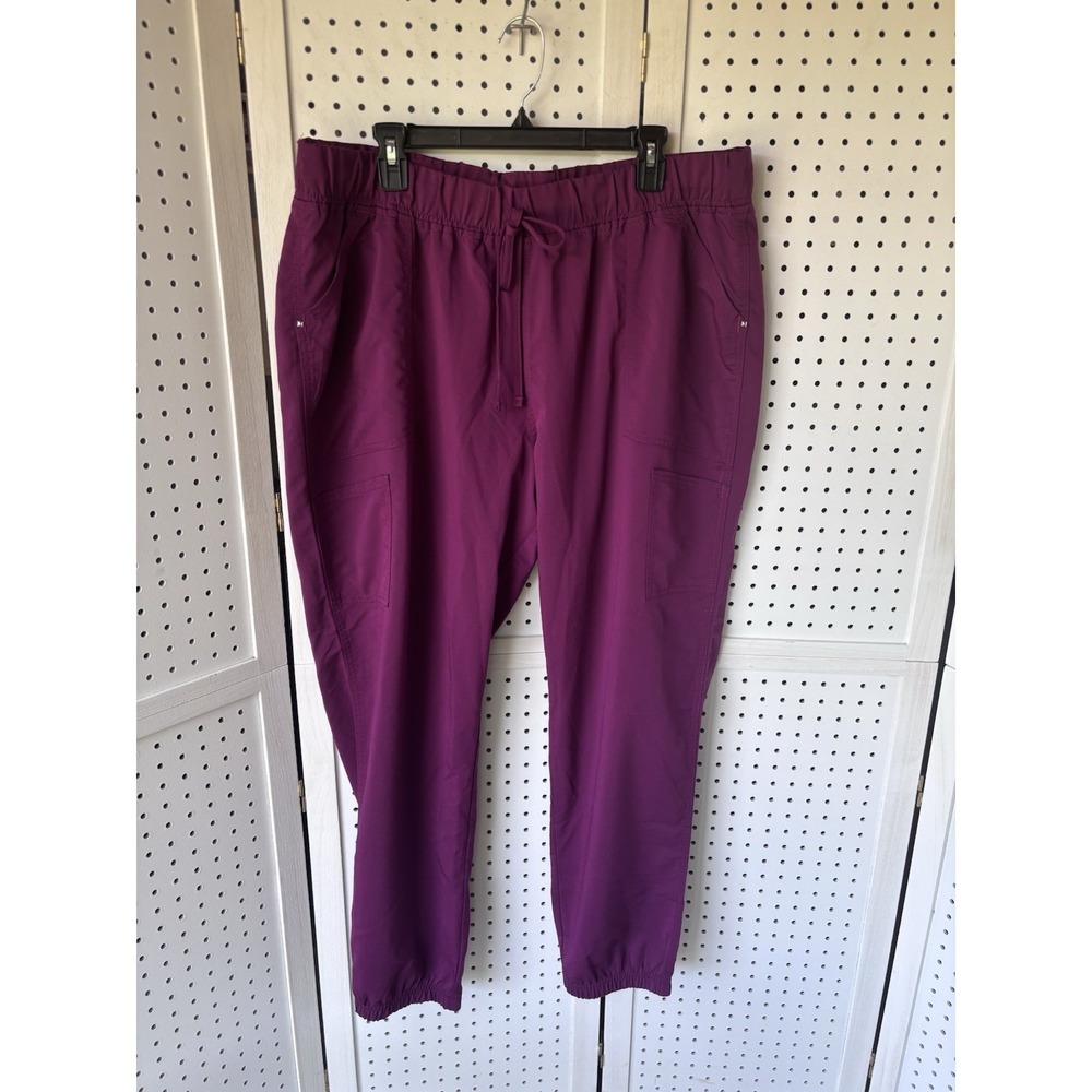Scrubstar Scrub Pants Burgundy Women's 2XL Jogger Poly Rayon Spandex Pull On